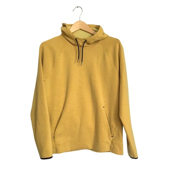 OLD NAVY- MEN YELLOW PULLOVER SWEATSHIRT -FRONT KANGAROO POCKET -SIZE MEDIUM - Picture 1 of 6